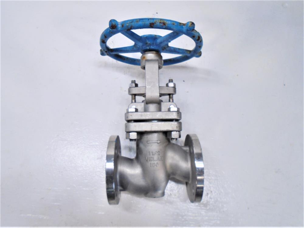 Velan 1-1/2" 150# CF8M Globe Valve, Model B W330, #F07-0074C-13SX, 275 PSIG